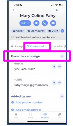 Step 3 learn about your voter-Contact Info